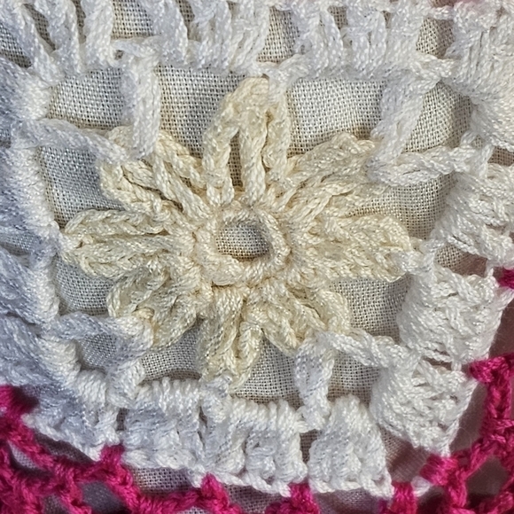 CONVERTIBLE Crochet Top Pink Floral Midi Dress Maxi Skirt Size M - Picture 16 of 16